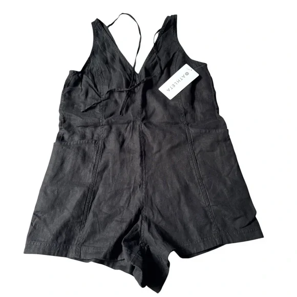 NWT Athleta Retreat Linen Romper - Picture 8 of 9
